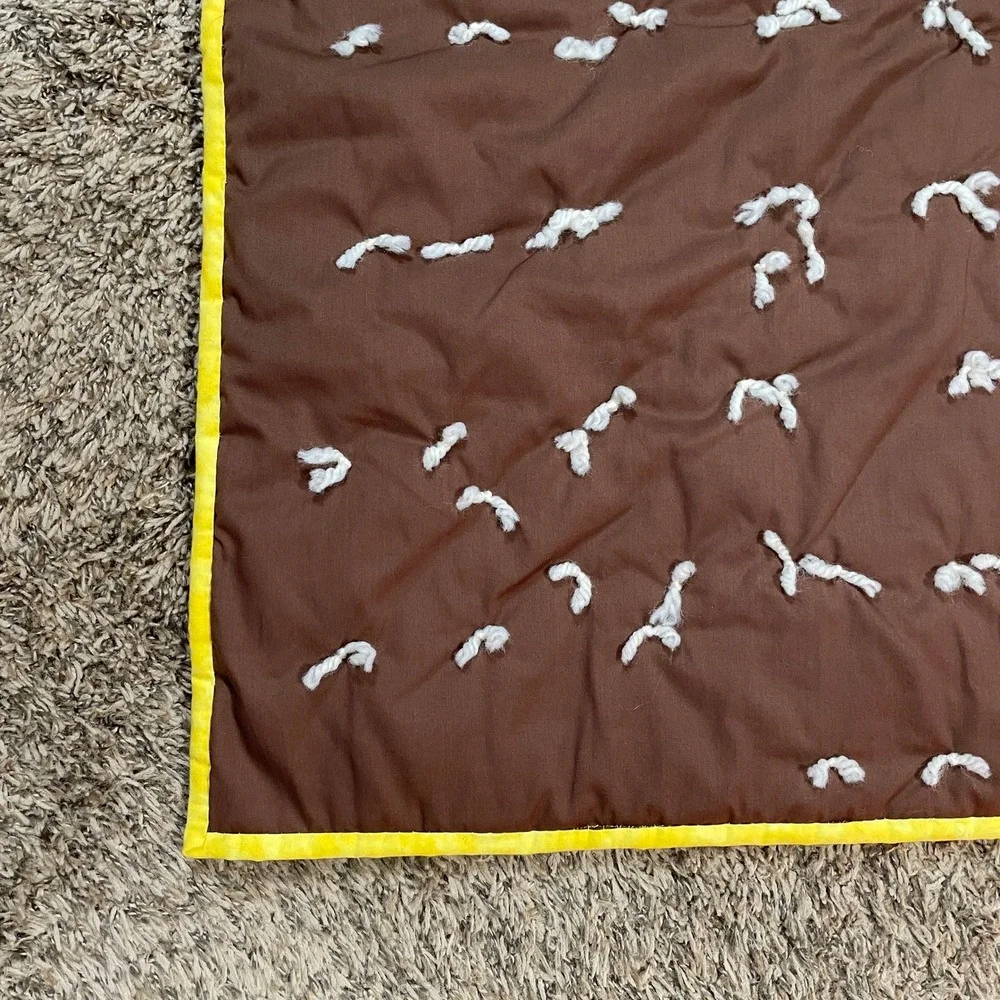 Vintage Holly Hobbie Quilt Blanket Children Kids Play Mat Farmhouse Decor 65x41
